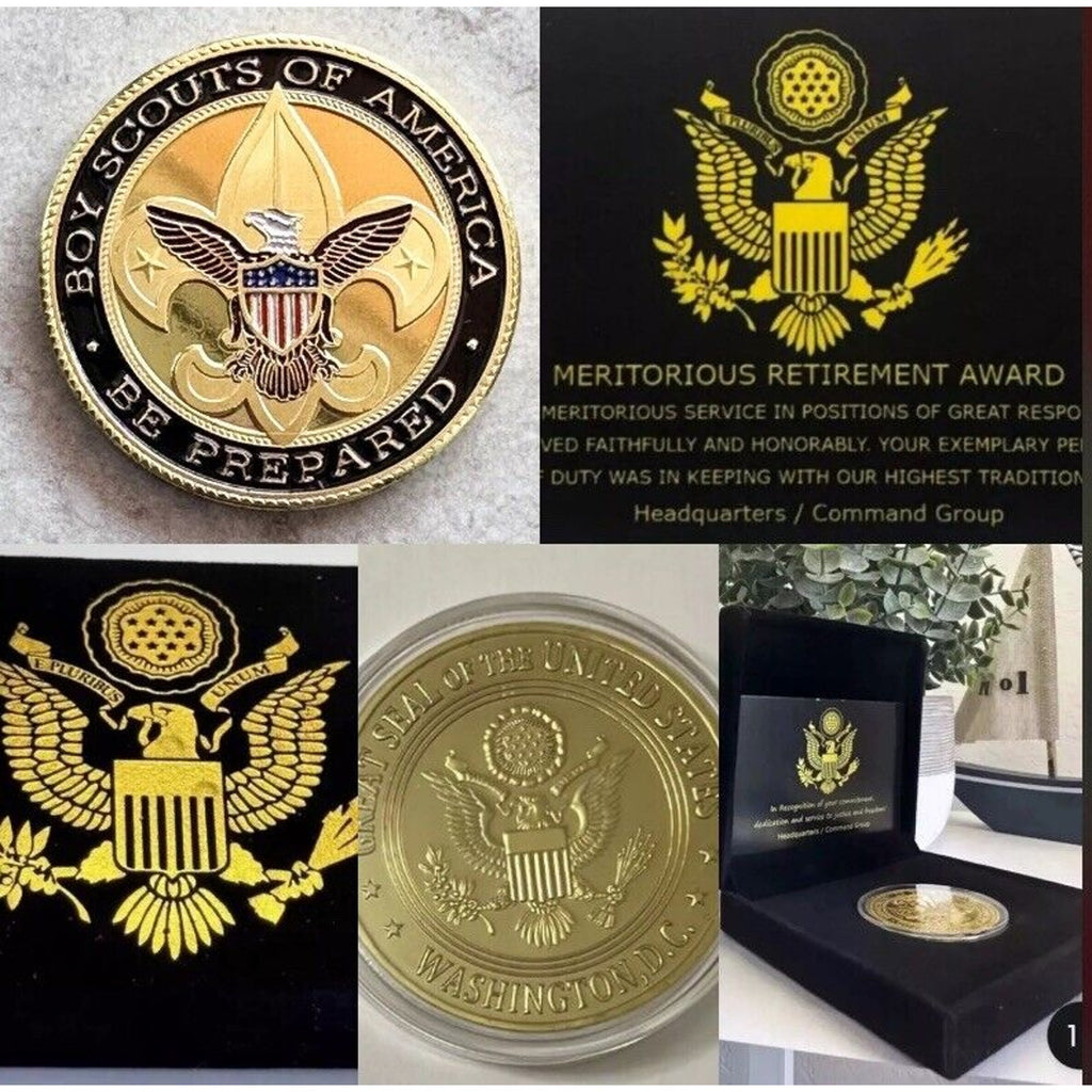 BOY SCOUTS OF AMERICA Challenge Coin Retirement Award