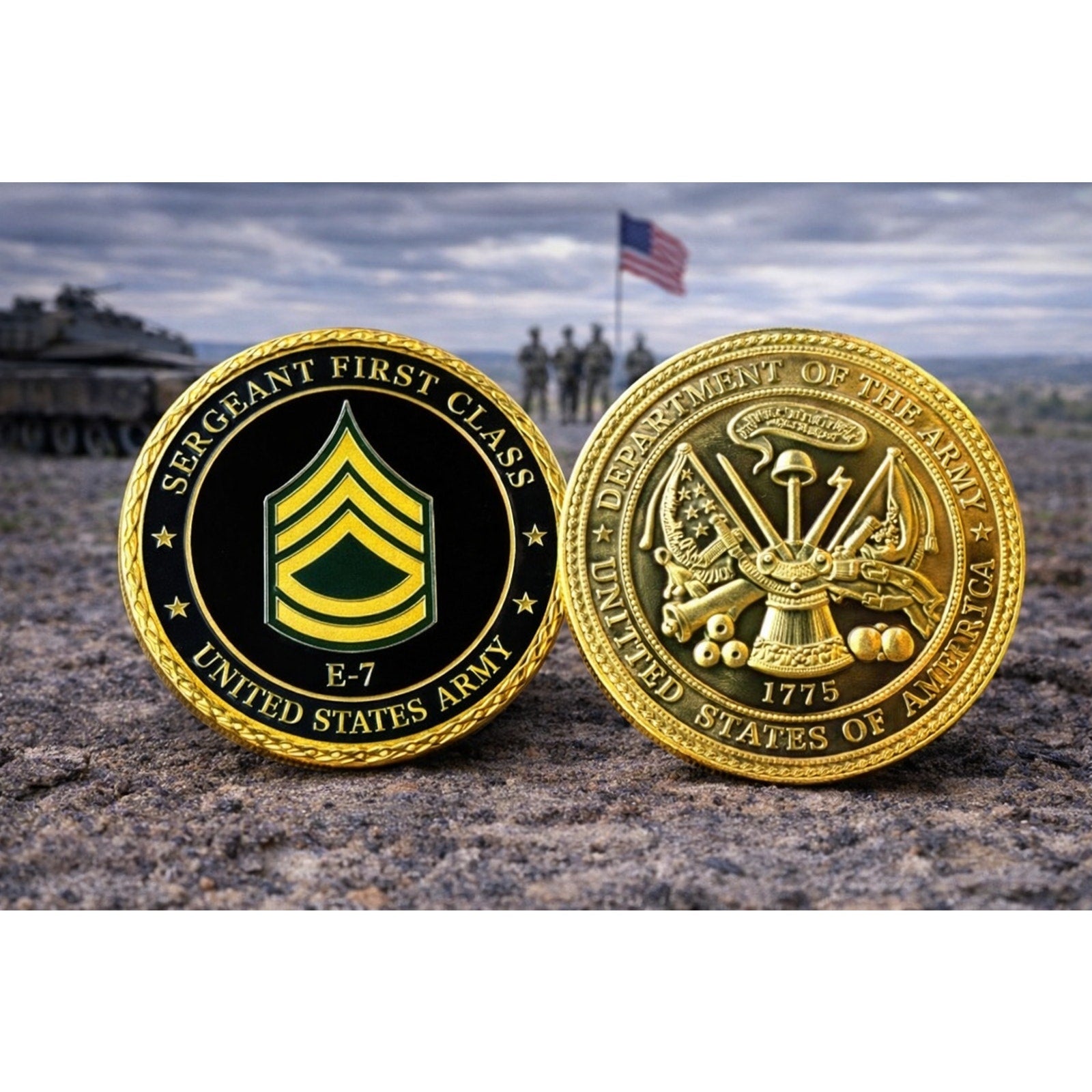 U.S. Army Sergeant First Class (SFC) E-7 Challenge Coin ·FAST SHIPPING· ·NEW·