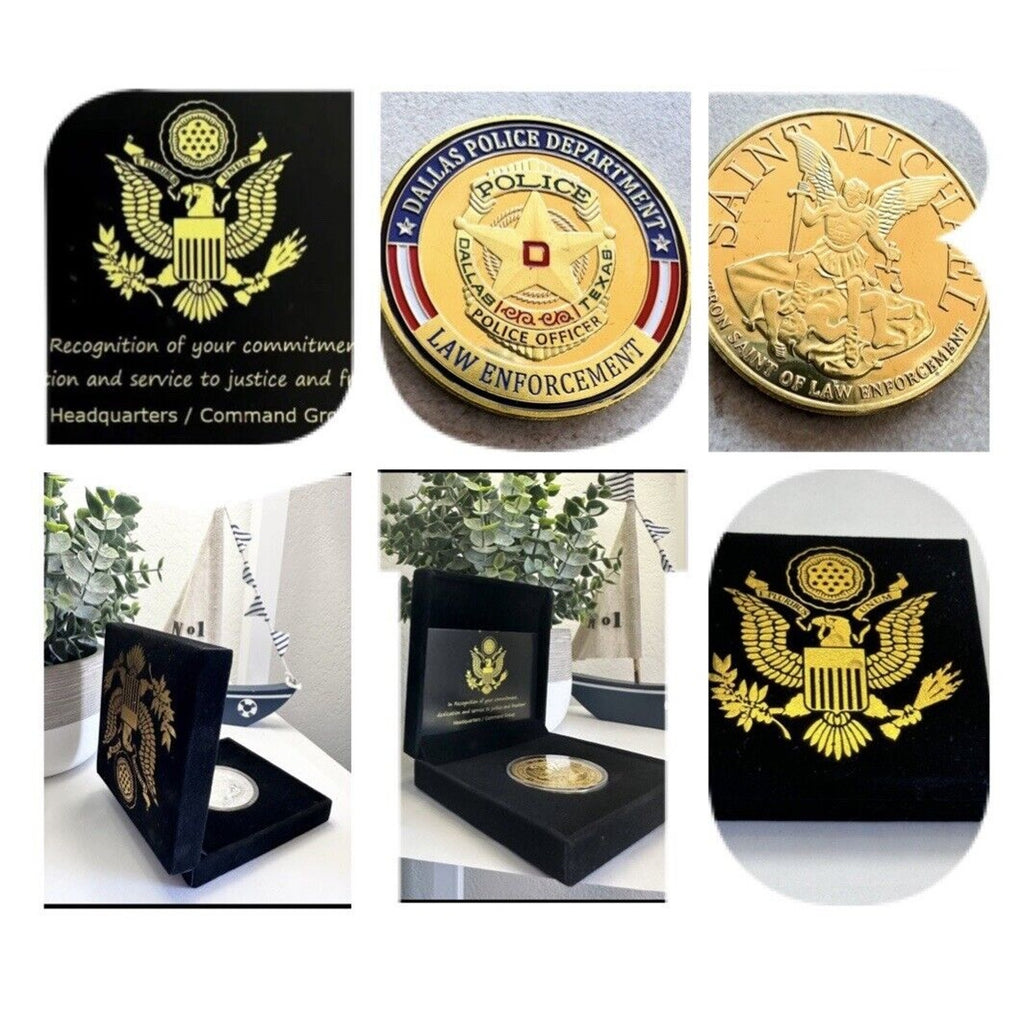 CITY OF DALLAS Police Dept. Challenge Coin With Special Velvet Case