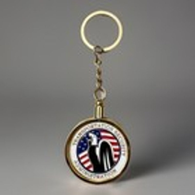 TRANSPORTATION SECURITY ADMINISTRATION (TSA) CHALLENGE COIN KEYCHAIN