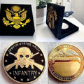 US ARMY INFANTRY Challenge Coin With Beautiful Velvet Case