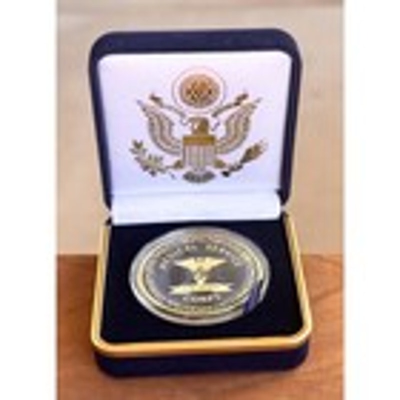 Department of Energy (DOE) Challenge Coin With Blue Velvet Case. Fast Shipping!