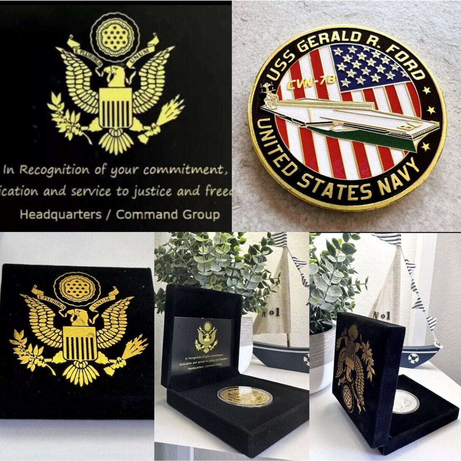 US NAVY - USS Gerald R. Ford CV-78 Challenge Coin USN