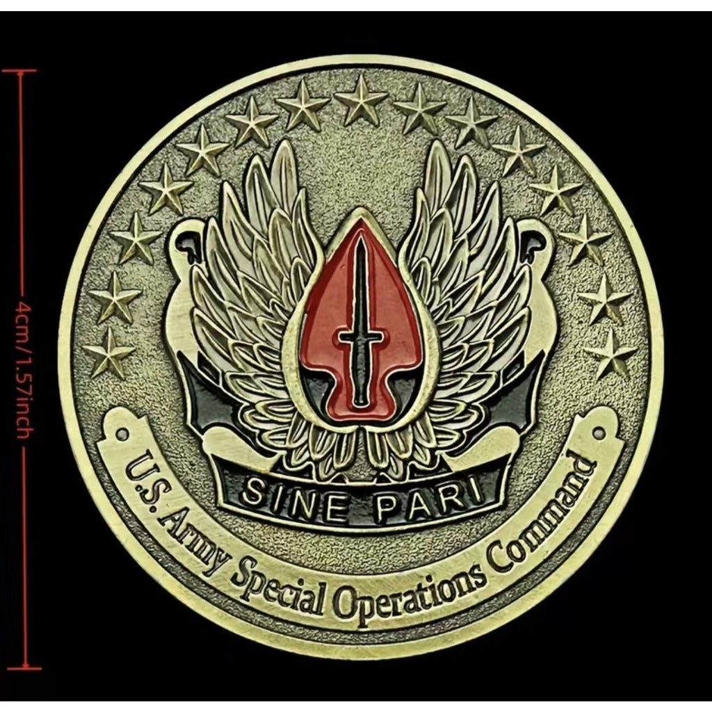 SINE PARI USASOC SPECIAL OPERATIONS COMMAND ARMY CHALLENGE w/ Achievement Award