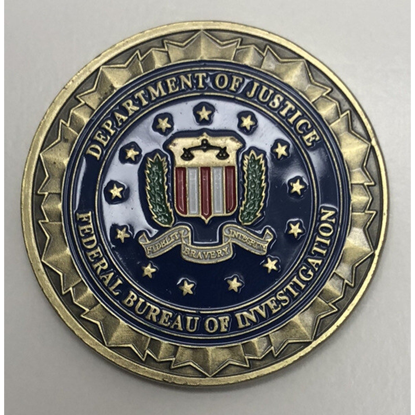 FBI Ultra Rare ILAF Department of Justice FBI Coin W/ Retirement Award