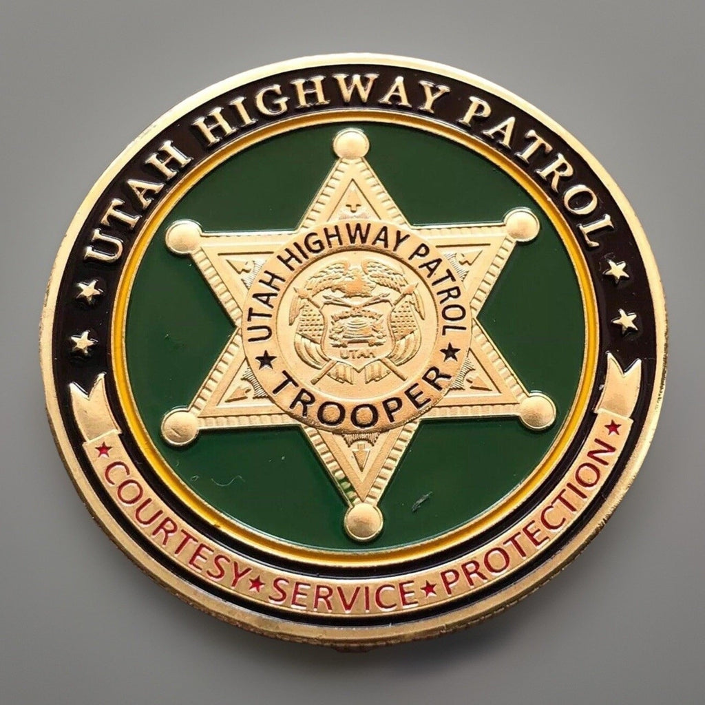 Utah Highway Patrol Challenge Coin With Blue Velvet Case. New! Fast Shipping!
