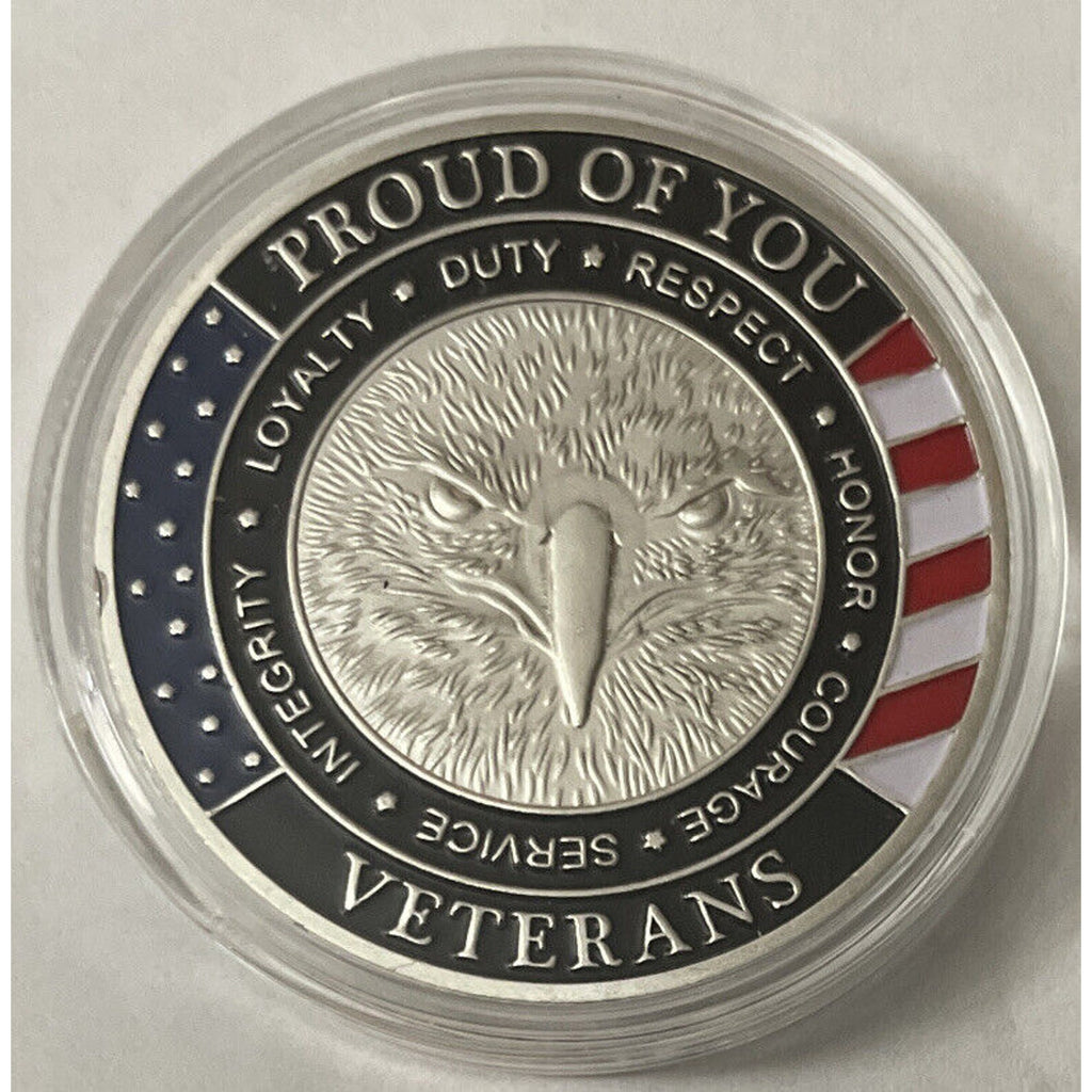 Thank You Warrior Veteran for Your Service Military Challenge Coin USA