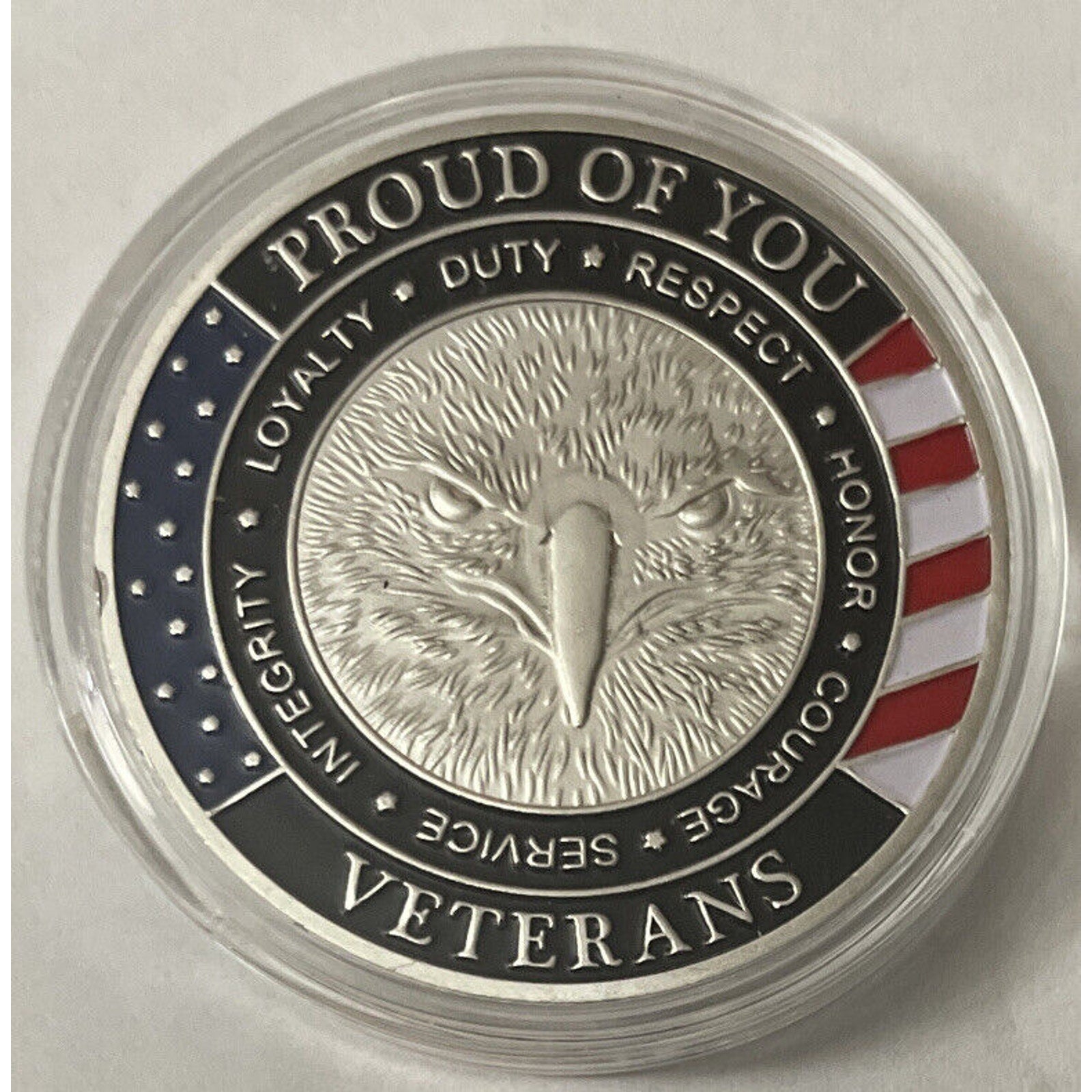 Thank You Warrior Veteran for Your Service Military Challenge Coin USA