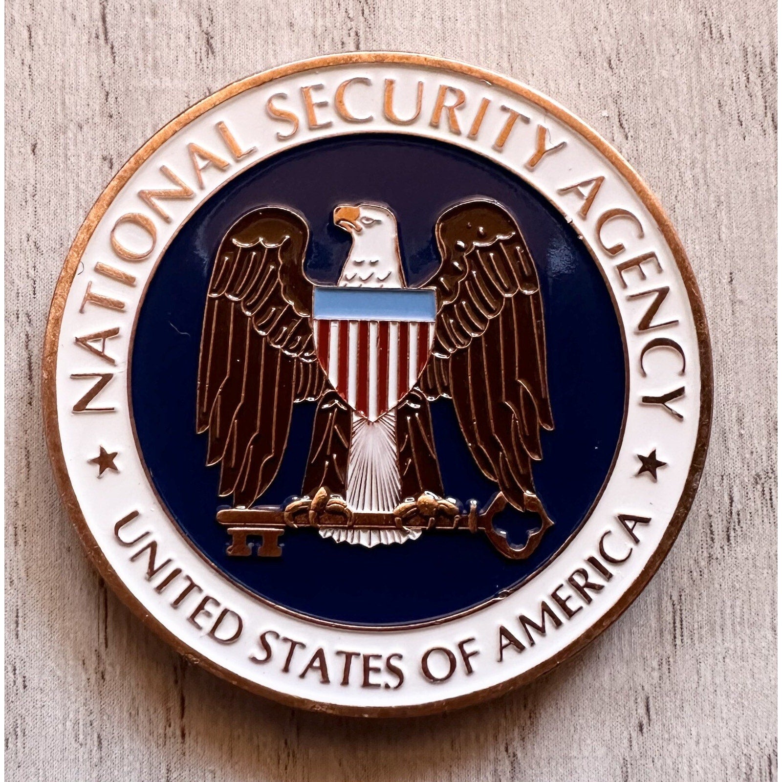 National Security Agency NSA Challenge Coin With Retirement Award