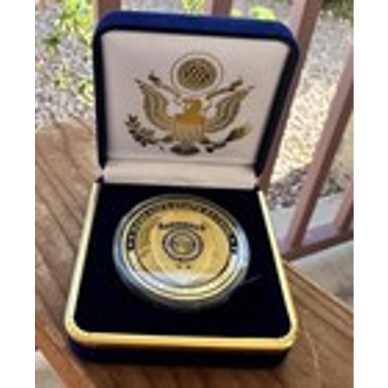 Department of Energy (DOE) Challenge Coin With Blue Velvet Case. Fast Shipping!