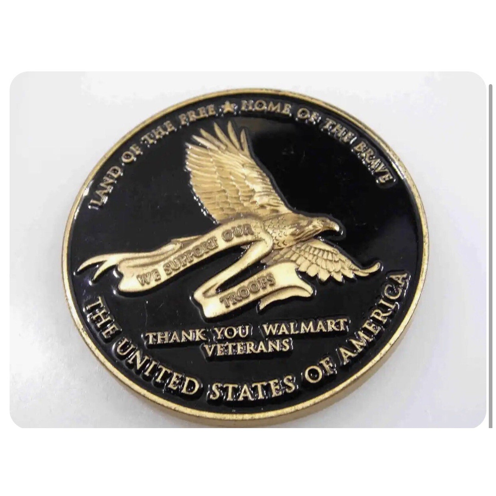 Rare UNITED STATES LAND OF THE FREE HOME OF THE BRAVE w/ Retirement Award