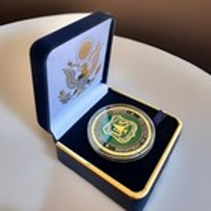 Department of Energy (DOE) Challenge Coin With Blue Velvet Case. Fast Shipping!
