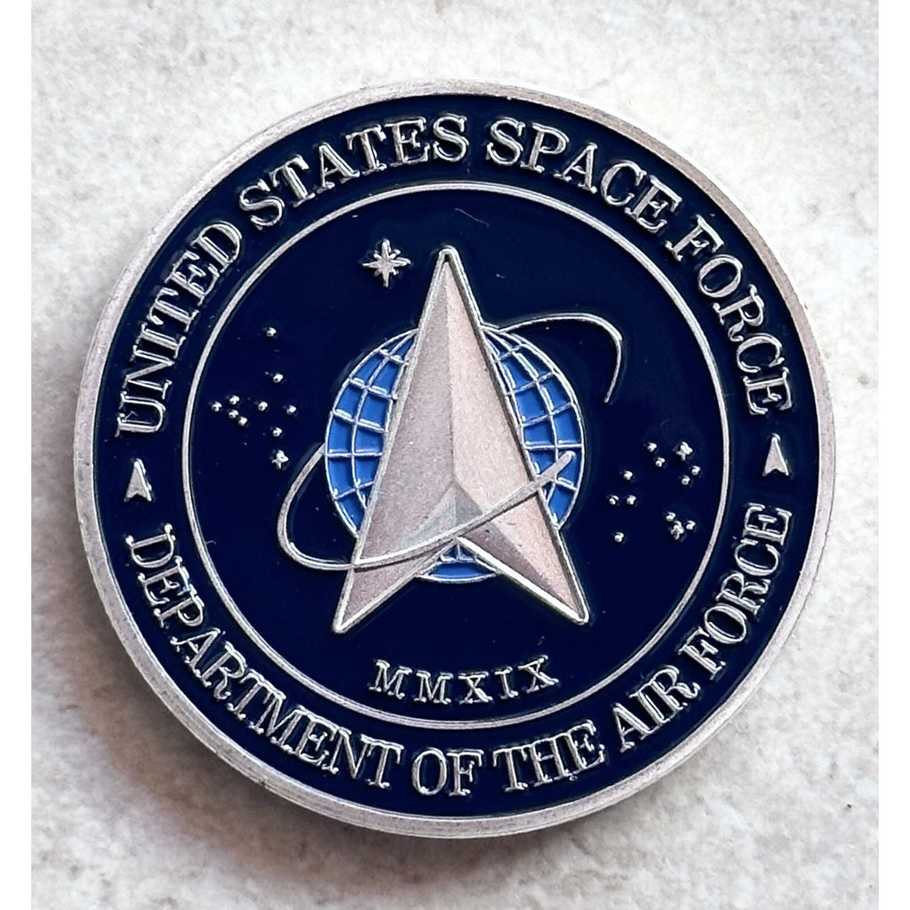 US Space Force AIR FORCE SPACE COMMAND Challenge Coin w/ Retirement Award