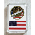 US NAVY - USS Tarawa CV-Challenge Coin With American Flag Case