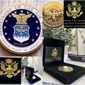 U S AIR FORCE B-52 STRATOFORTRESS Challenge Coin With Retirement Award