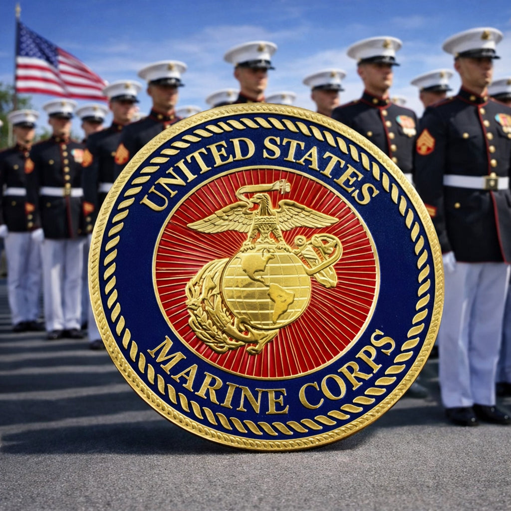 US MARINE CORPS MILITARY POLICE Challenge Coin with Case ·FAST SHIPPING· ·NEW·