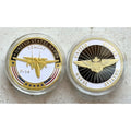 F-14 Tomcat Challenge Coin United States Navy & Naval Aviator Wing Top Gun 2pcs
