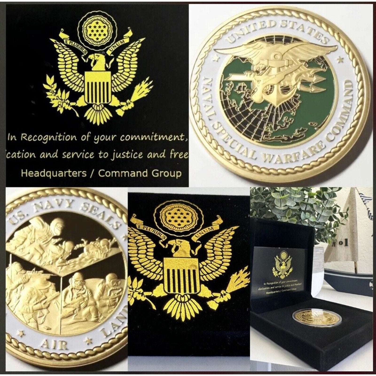 US Naval Special Warfare Command US Navy Seals Sea Air Land Navy Coin USA