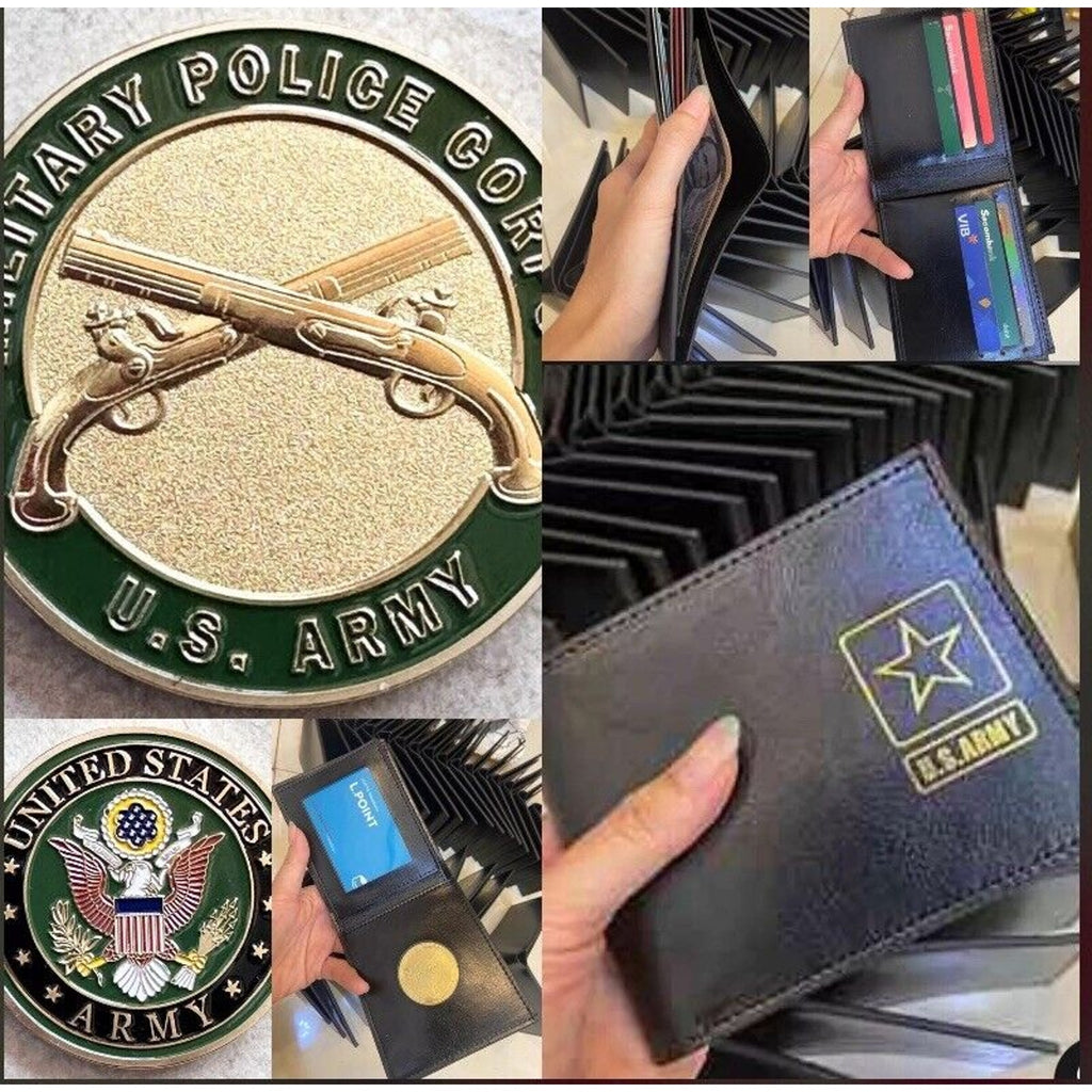 MILITARY POLICE Officer U.S Army With Credential coin holder wallet