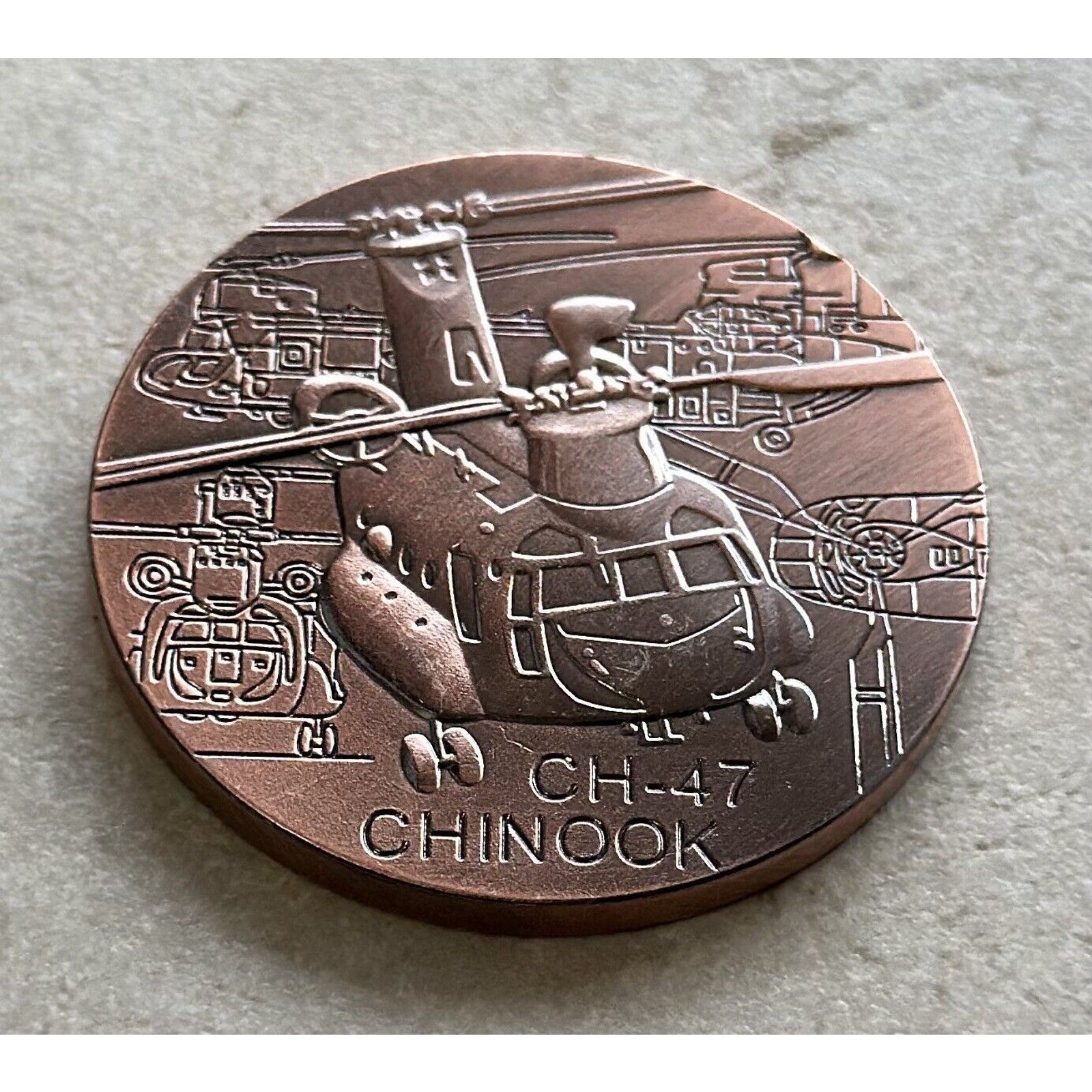 ARMY CH-47 CHINOOK MILITARY LOGO CHALLENGE COIN With Special Velvet Case