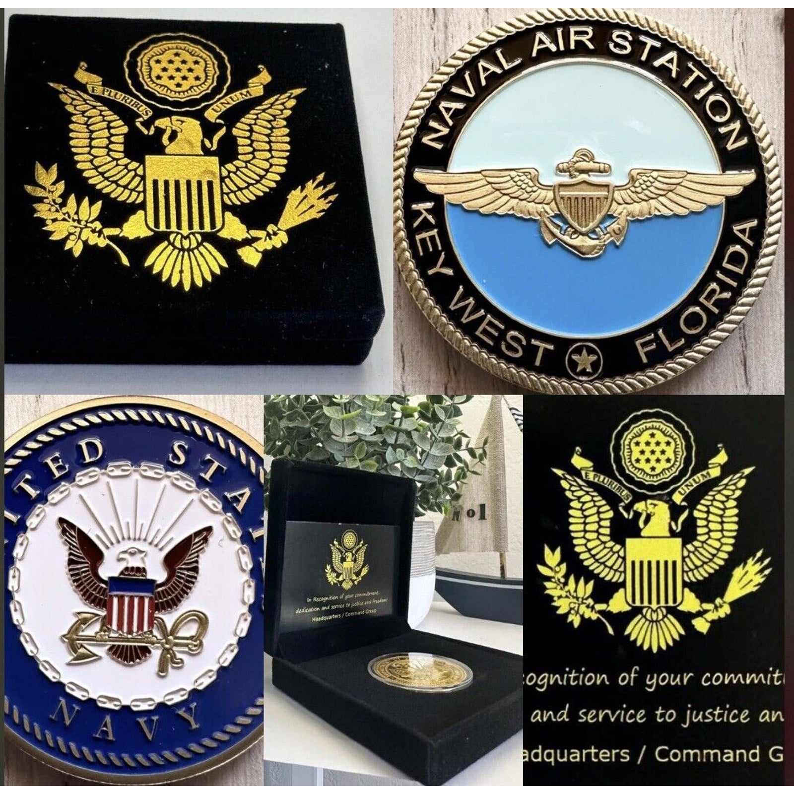 USN NAVY AVIATOR TOP GUN PILOT NAVAL AIR STATION KEY WEST FLORIDA COIN USA