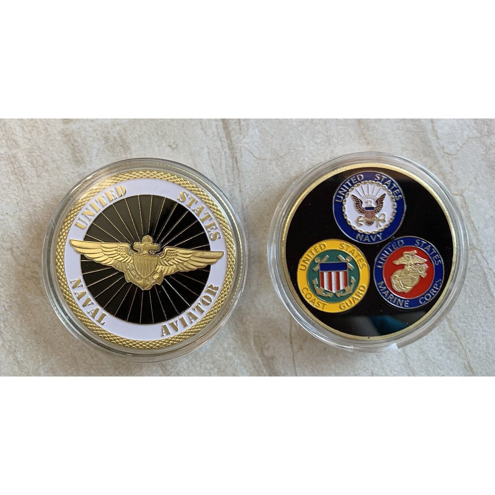 USN NAVAL AVIATOR WINGS PILOT TOP GUN AVIATION Tom Cruise Coin NAVY US