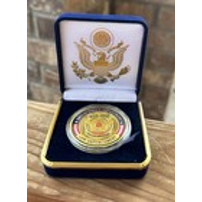 Department of Energy (DOE) Challenge Coin With Blue Velvet Case. Fast Shipping!
