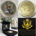 US Navy Seabees Coin We Build-We Fight W/ Retirement Award