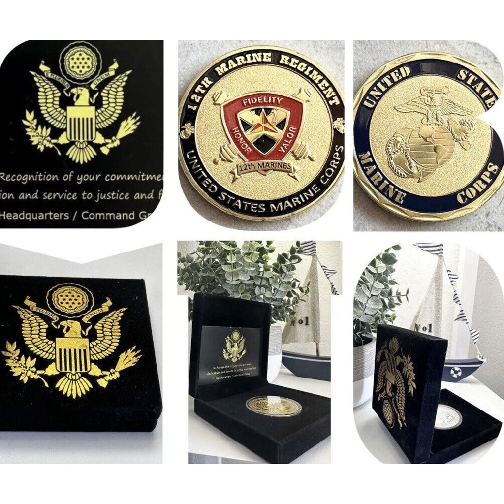 US MARINE CORPS - 12th MARINE REGIMENT Challenge Coin USMC
