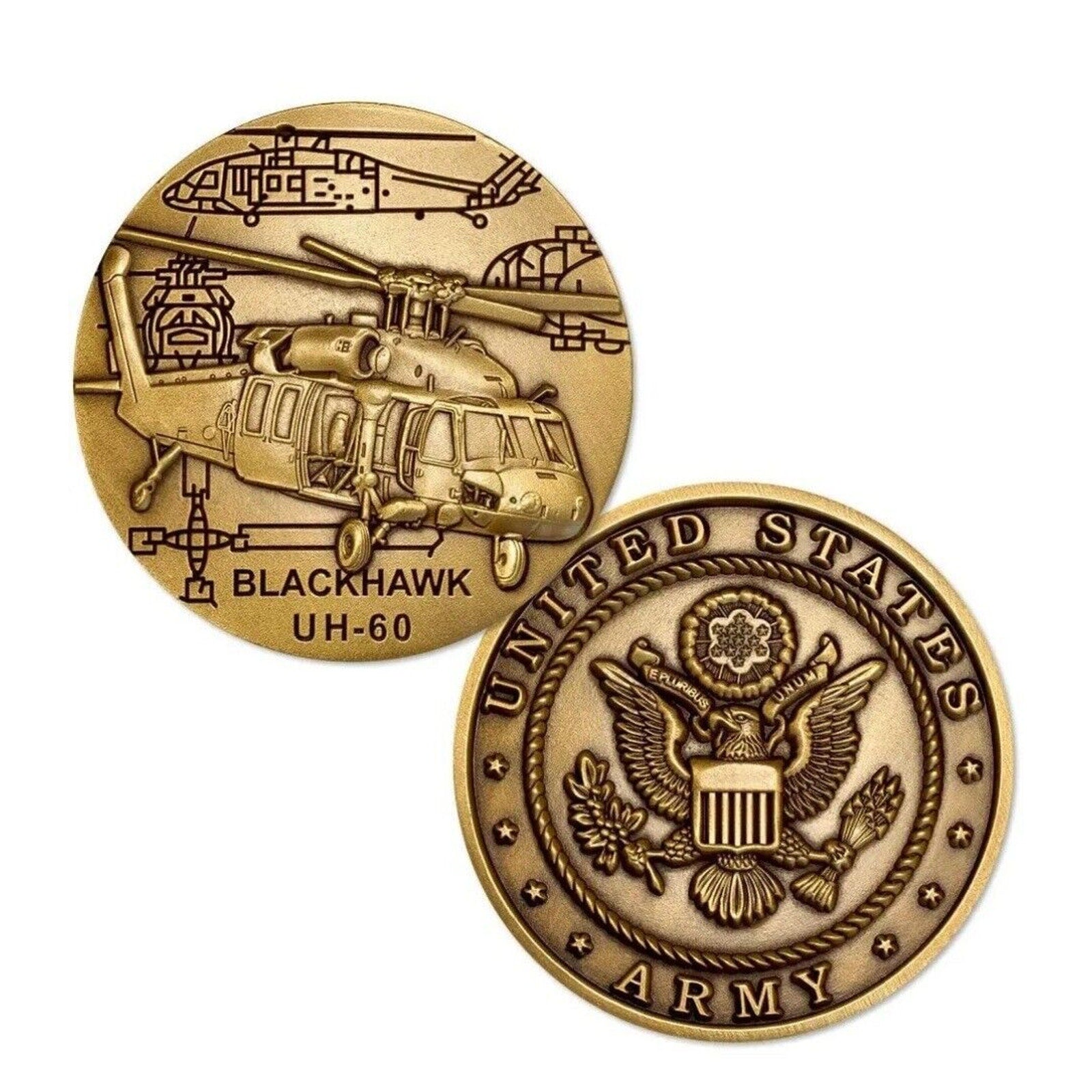 U.S. Army UH-60 Blackhawk 101st Airborne Air Assault Challenge Coin.