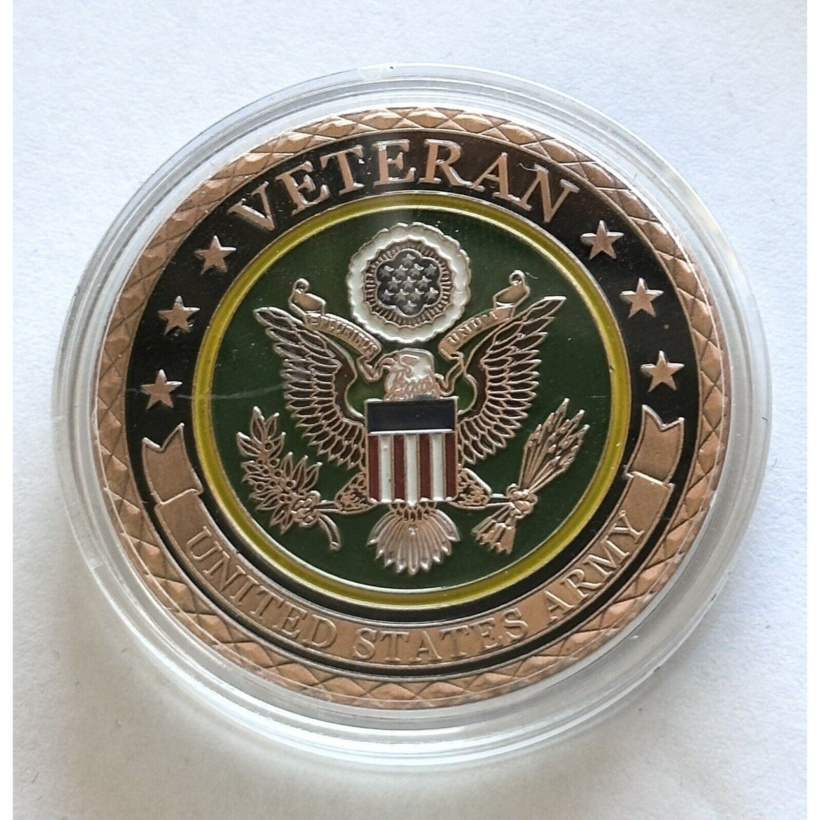 US Army Veteran With Credential coin holder wallet