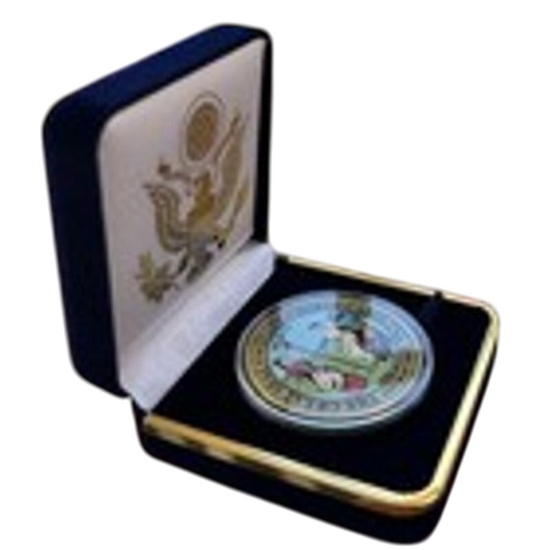 Department of Energy (DOE) Challenge Coin With Blue Velvet Case. Fast Shipping!