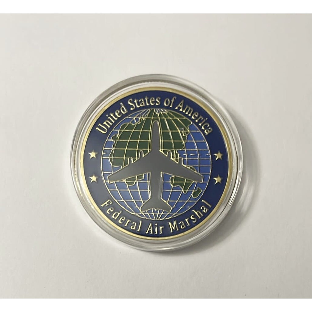 U S Federal Air Marshal Challenge Coin With Retirement Award