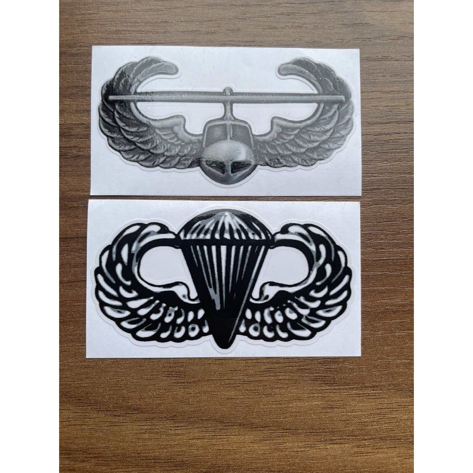 82nd AIRBORNE JUMP and 101th Air ASSAULT WINGS Stack Window Sticker Decal