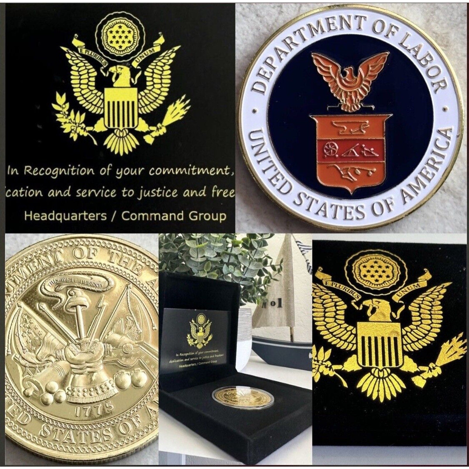 United States Department of Labor (DOL) Challenge Coin USA