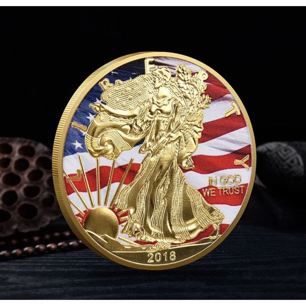 Statue Of Liberty Challenge Coin Painted Coins Gift Collection Souvenir Gift USA