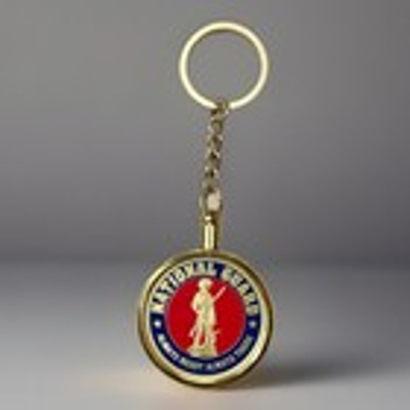NATIONAL GUARD US Army *Always There Always Ready Challenge Coin Keychain
