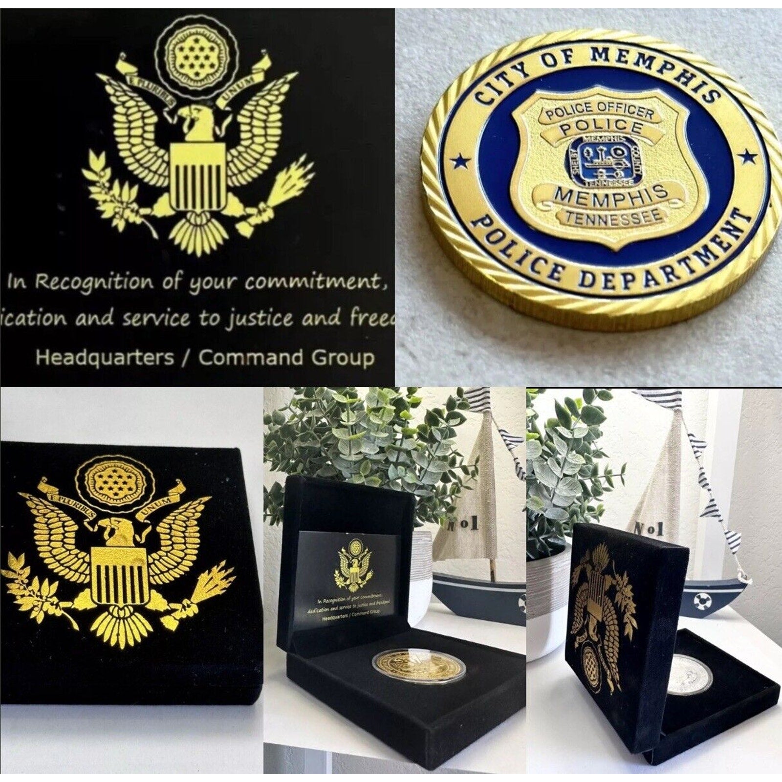 City Of Memphis Police Dept Officer Agent Badge Challenge Coin