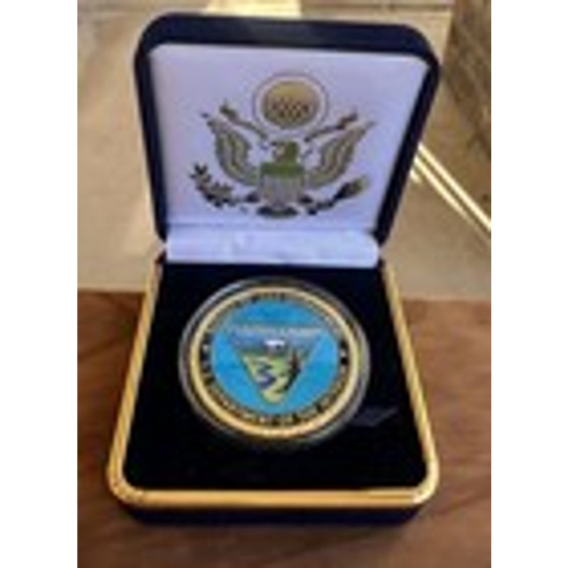 Department of Energy (DOE) Challenge Coin With Blue Velvet Case. Fast Shipping!