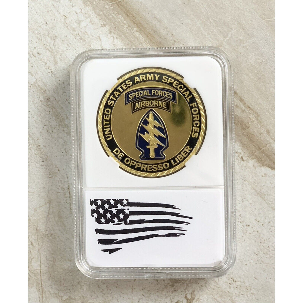 U.S. ARMY SPECIAL FORCES DE OPPRESSO LIBER CHALLENGE COIN