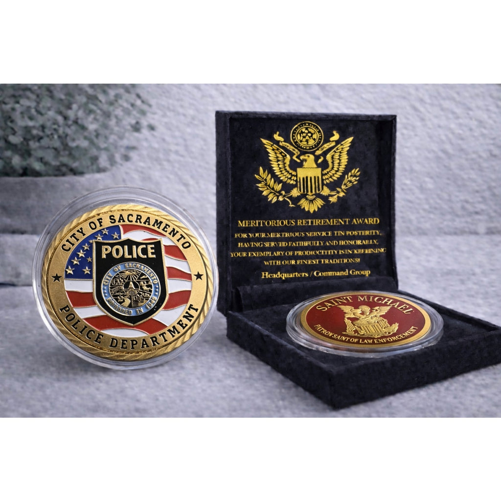 CITY OF SACRAMENTO CALIFORNIA CAPITAL POLICE DEPT w/ Retirement Award