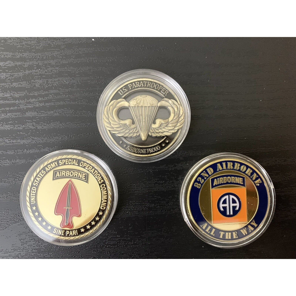 Challenge Coin, US Paratrooper, 82nd Airborne, Airborne Sine Pari