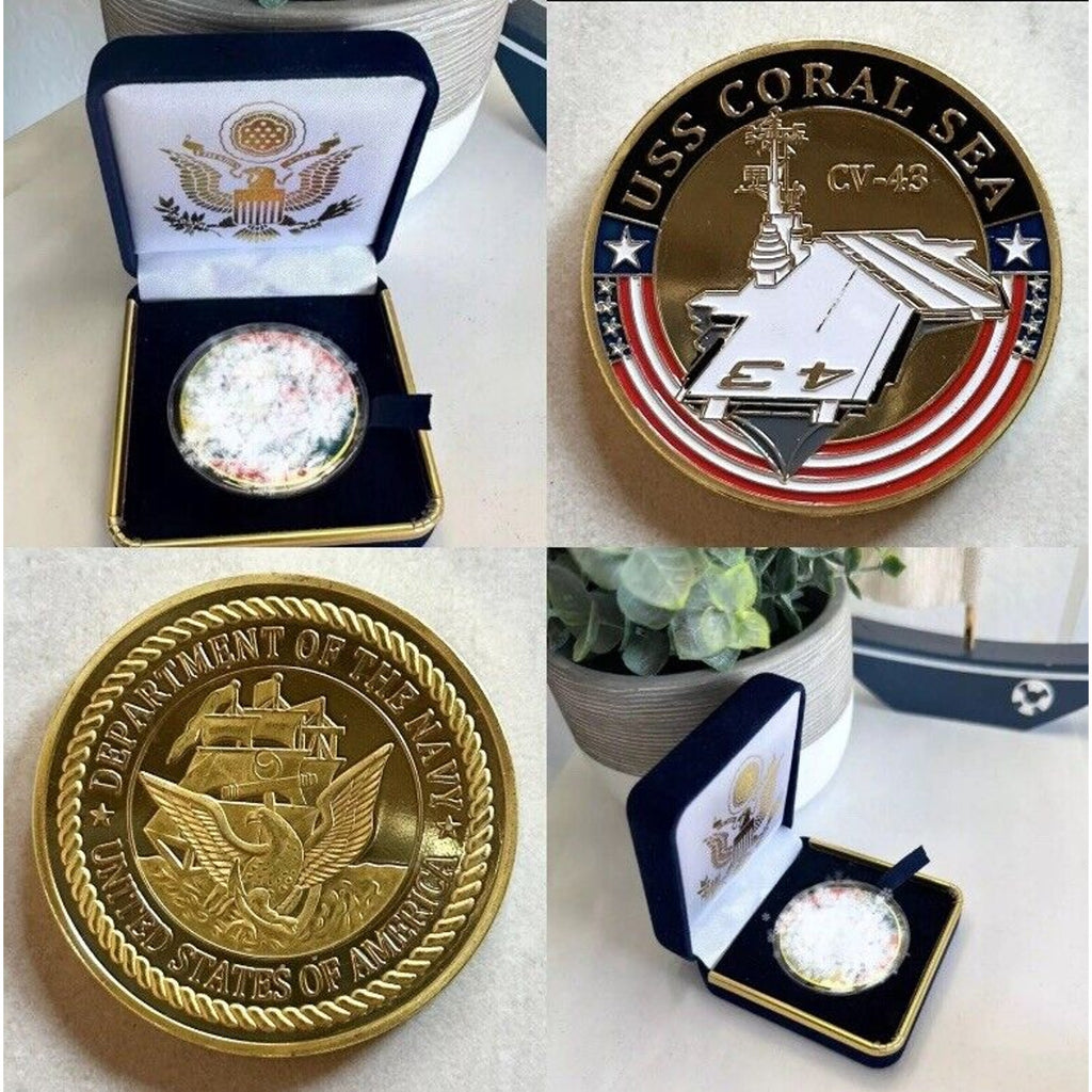 US NAVY - Naval Carrier USS CORAL SEA CV-43 Presidential Gift Box