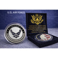 NEW USAF Air Force Veteran with eagle & flag Challenge Coin w/ Retirement Award