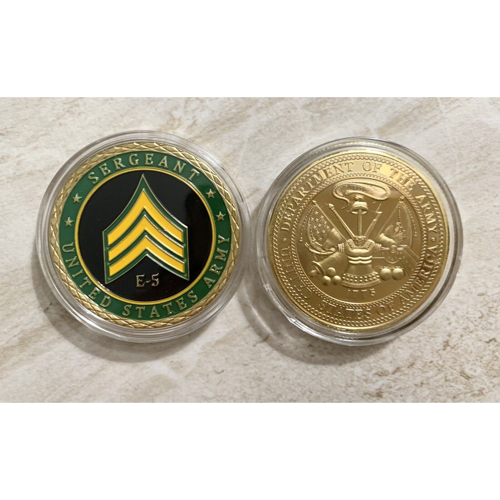 Rank U.S. Army Staff Sergeant E-5 None Commissioned Officer Challenge Coin,
