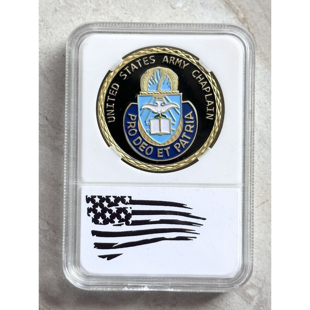 U S Army Religious Ministries CHAPLAIN CORPS USA Challenge Coin With Case