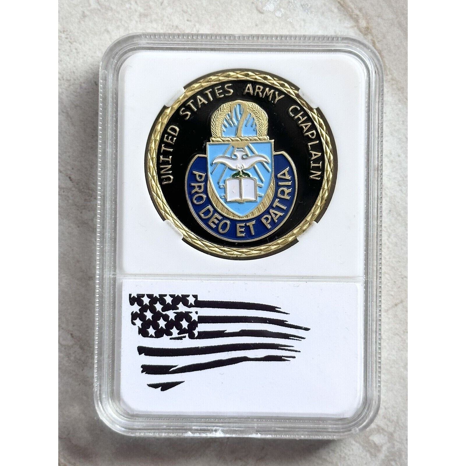 U S Army Religious Ministries CHAPLAIN CORPS USA Challenge Coin With Case