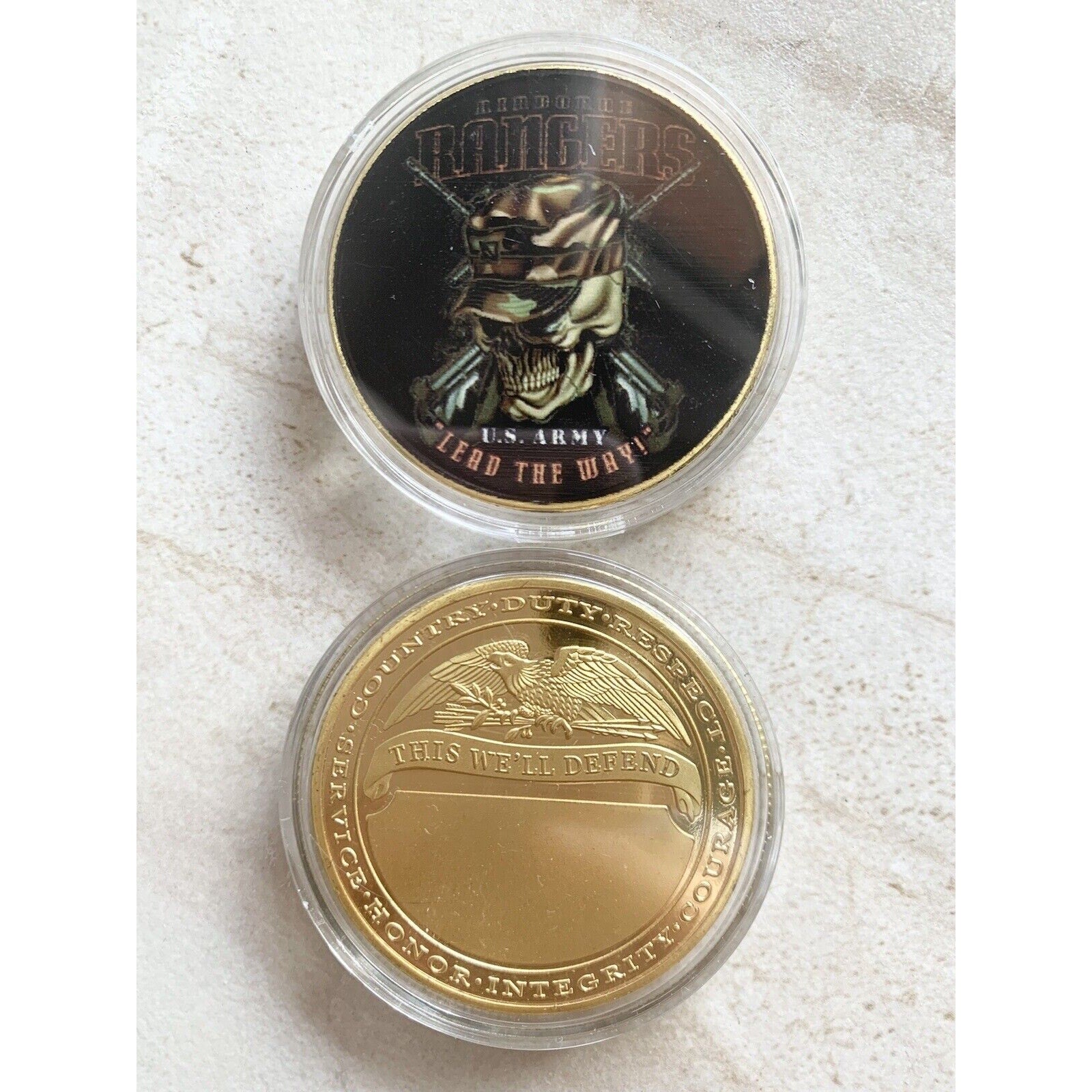 US ARMY RANGERS Special Operations Challenge Coin with special velvet case