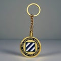 3RD Infantry Division US Army Challenge Coin Keychain “Rock of the Marne"