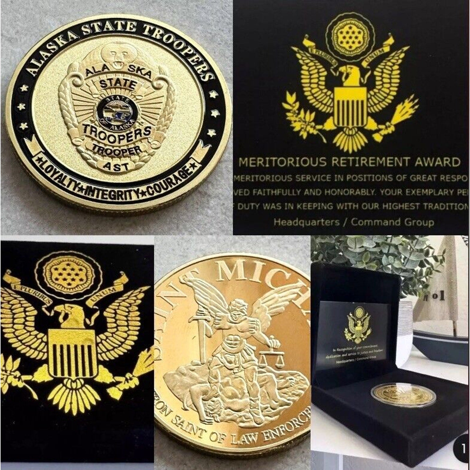 ALASKA STATE TROOPERS Challenge Coin Retirement Award